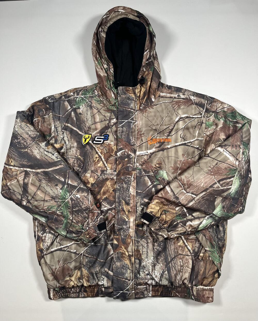 Team Whitetail Jacket Mens XL Brown Camo Hooded Waterproof Insulated Hunting